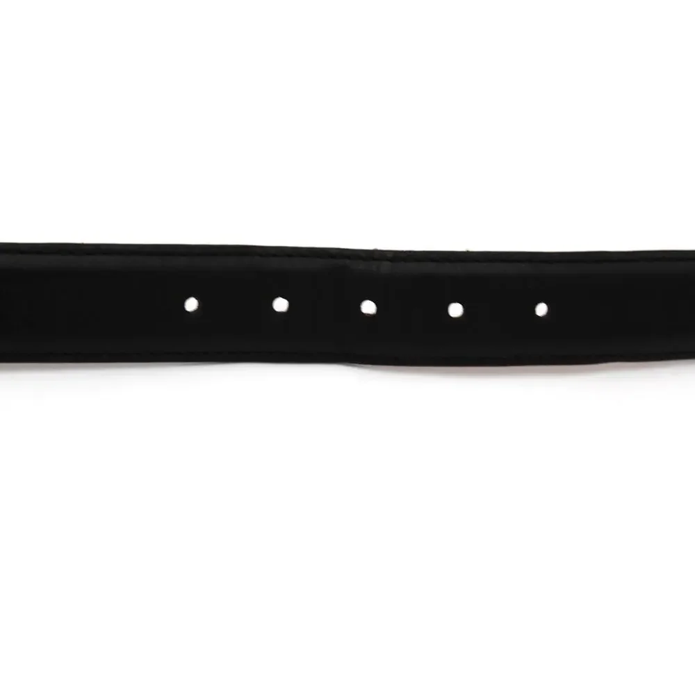 Martin Dingman Belt Mens Size 36 Black Leather Dress Casual Silver Buckle Office